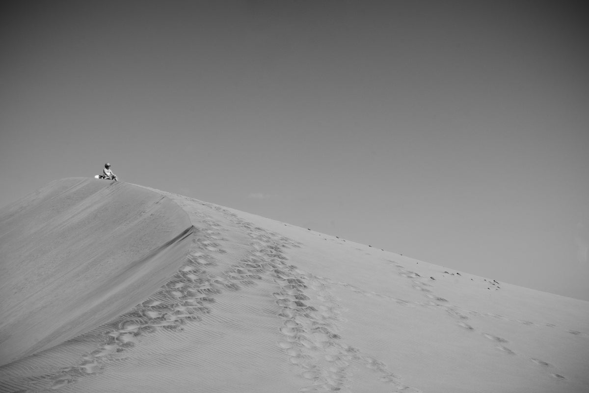 Monochroom strandleven