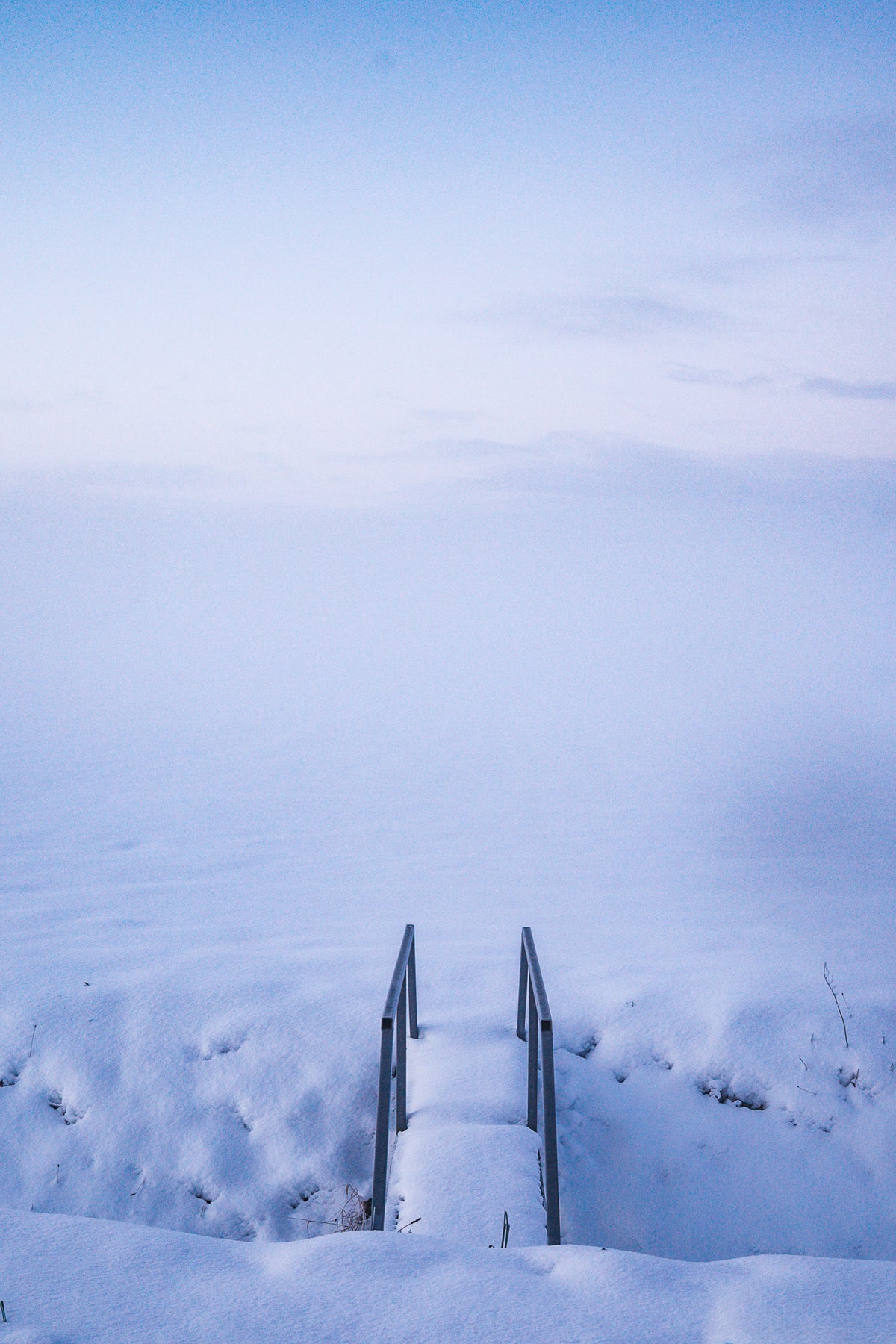 Een weg door de winter