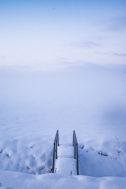Een weg door de winter