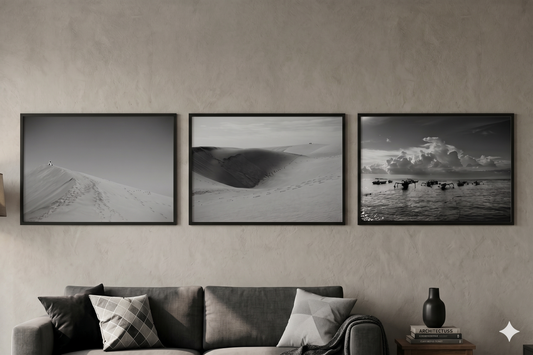 Monochroom strandleven