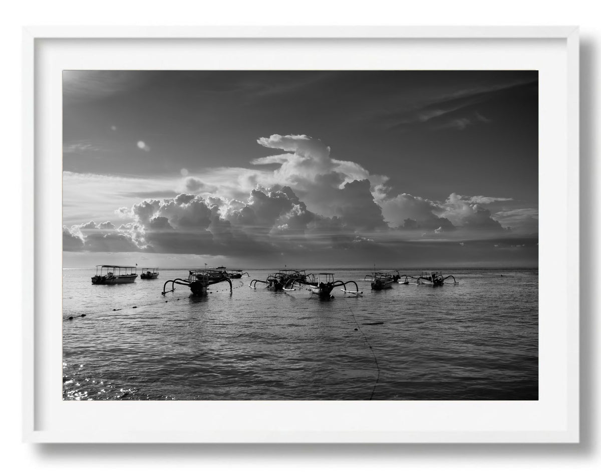 Monochroom strandleven