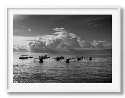 Monochroom strandleven