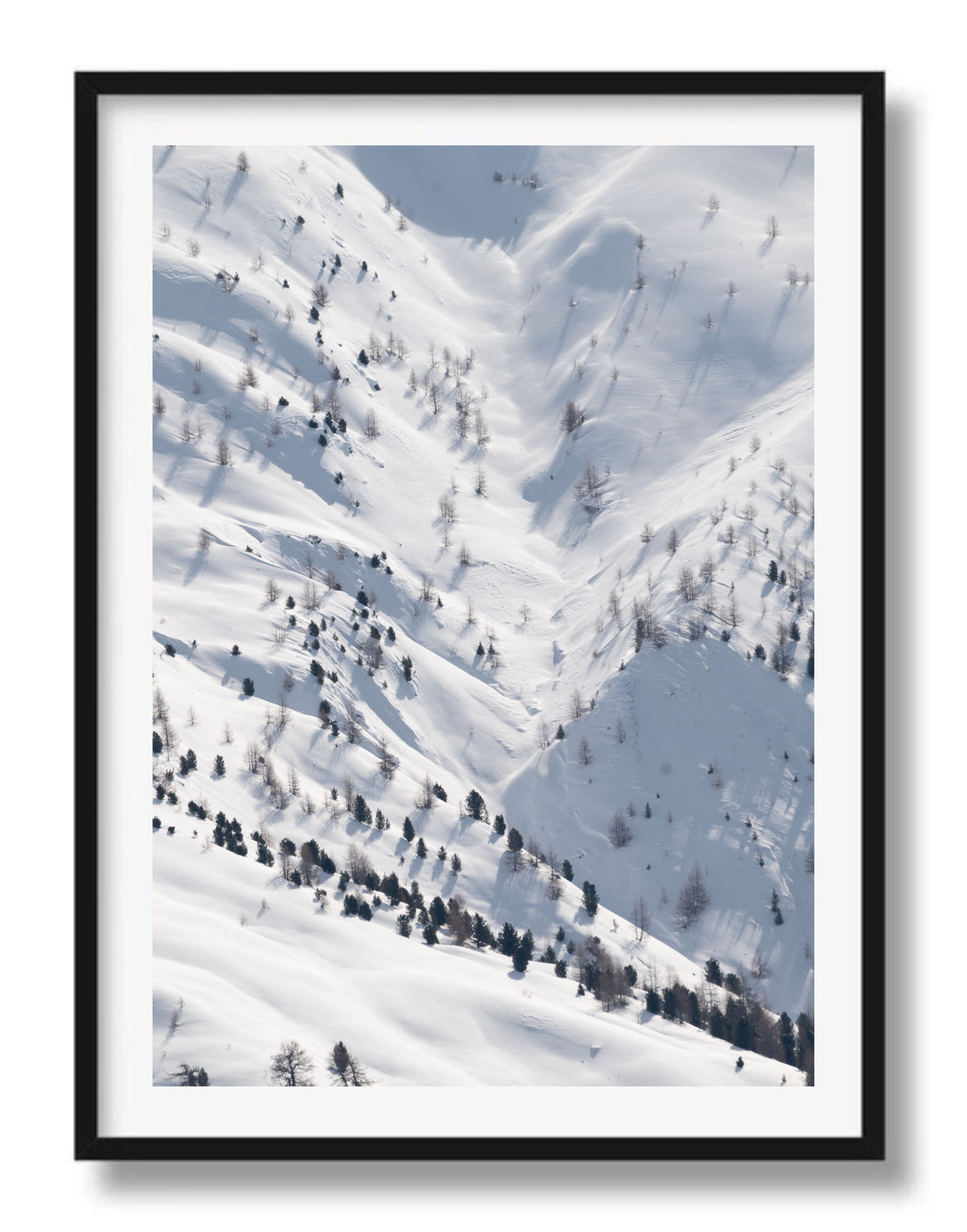 Besneeuwde bergwereld