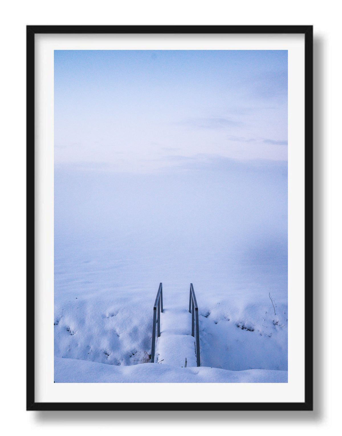 Een weg door de winter